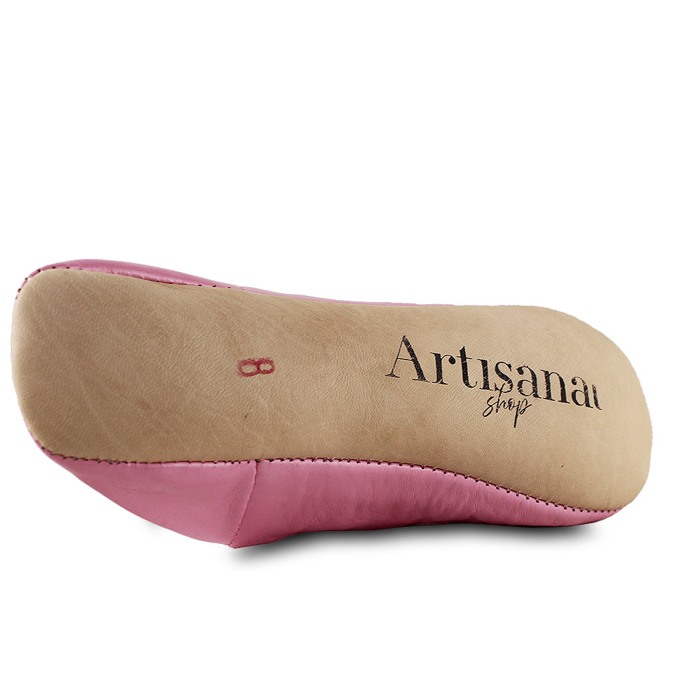 Babouche chausson en paillette Rose
