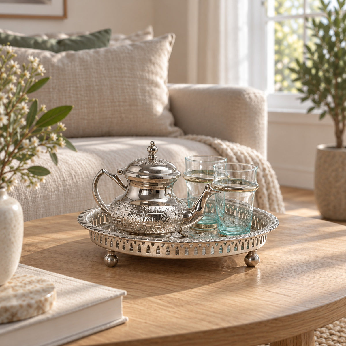 Silver Riad tea set