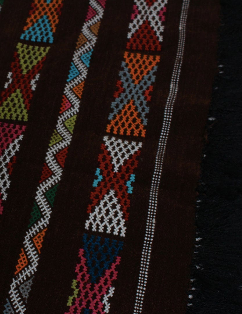 Tapis Berbère Laine Marron Bejaâd