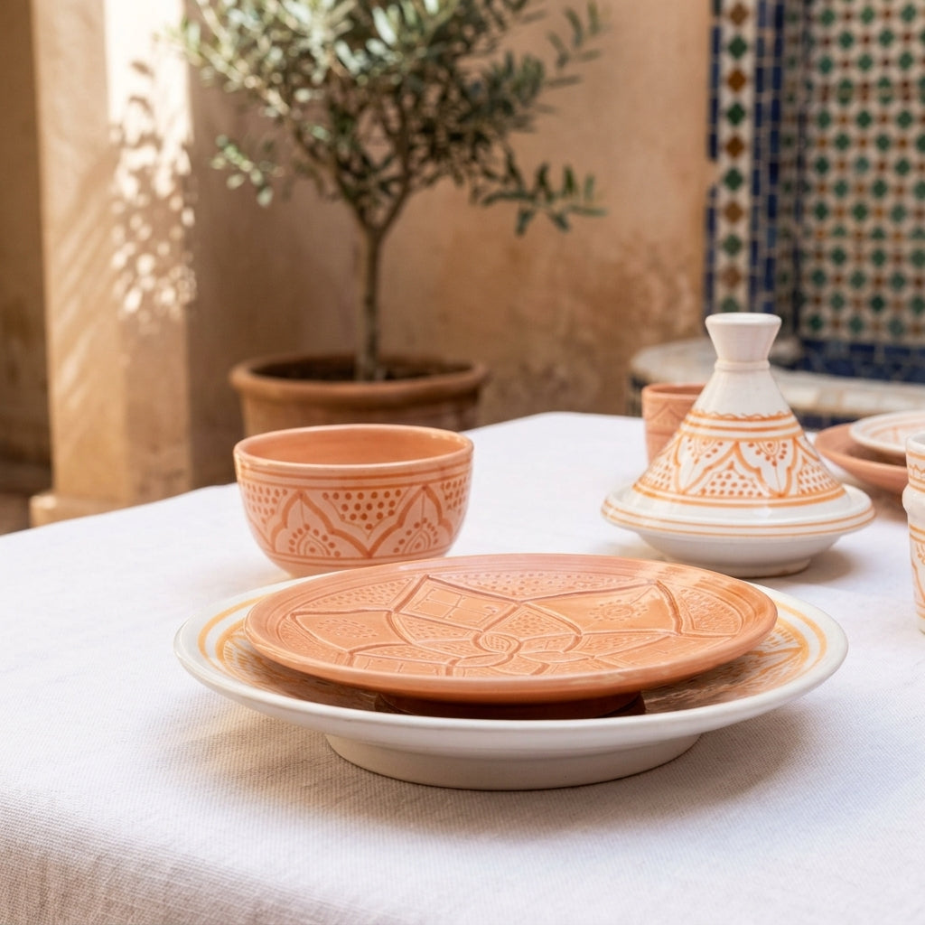 Artisanat Marocain SERVICE de table en argile
