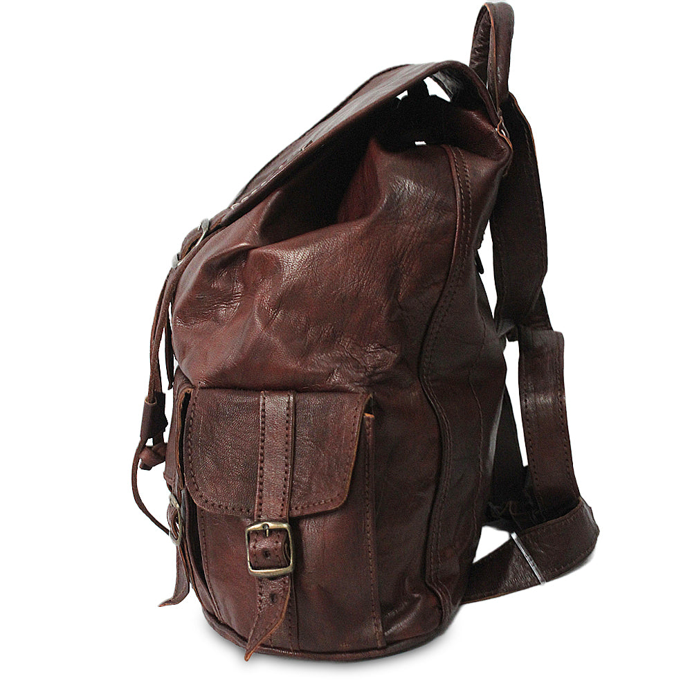 Sac à dos cuir vintage