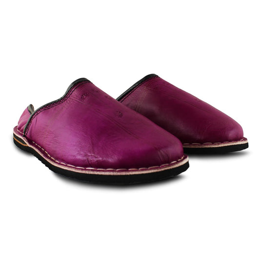 Babouche Berbère mule fuchsia