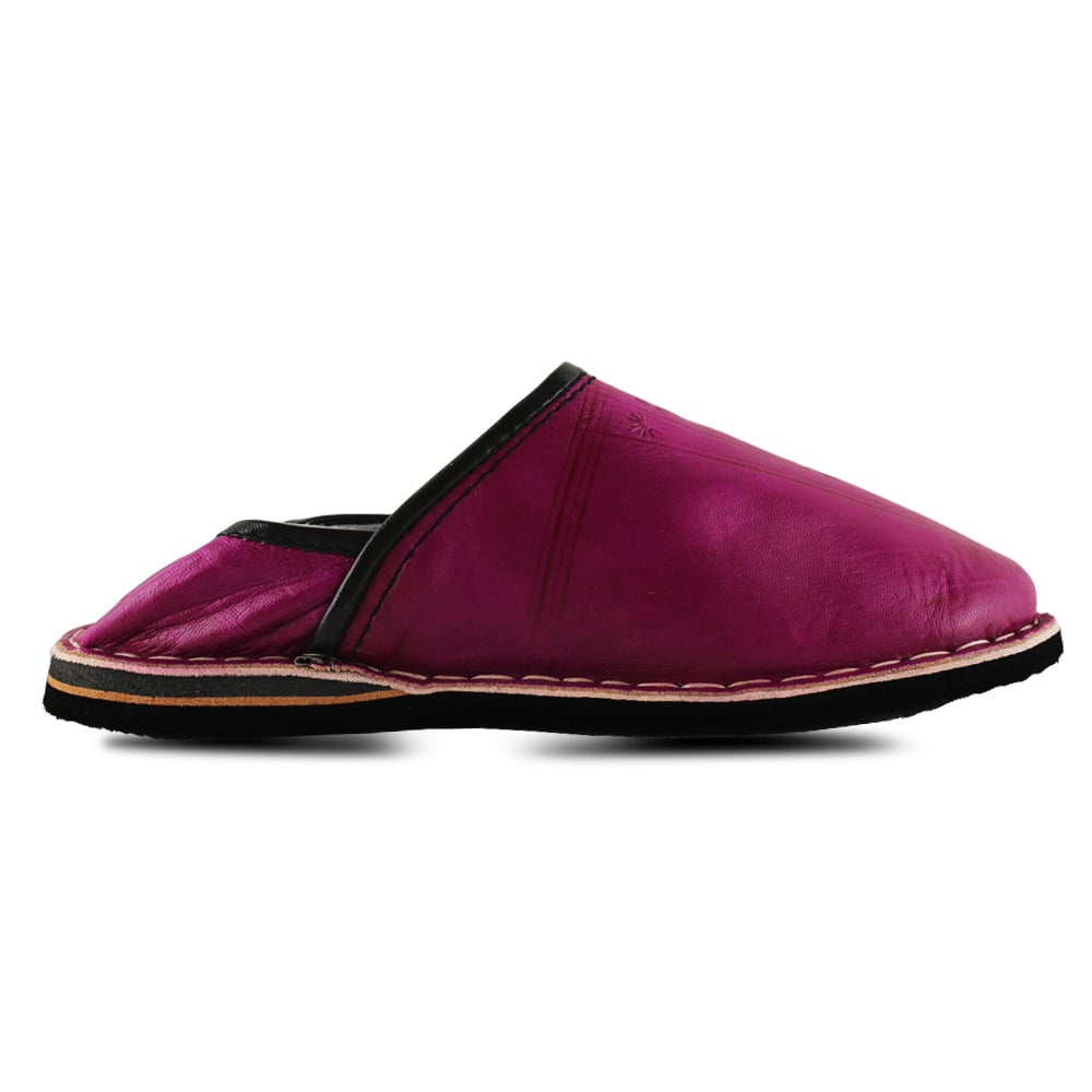 Babouche Berbère mule fuchsia
