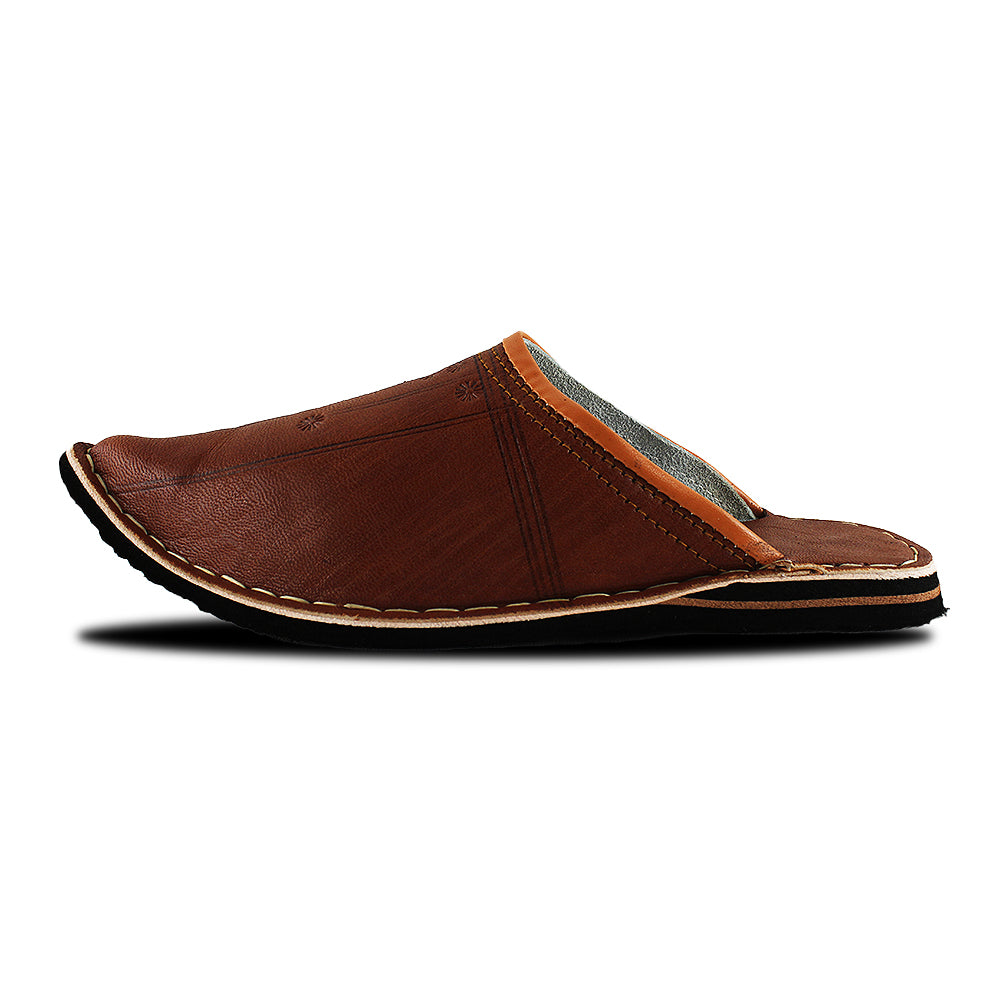Babouche homme Aladin Marron