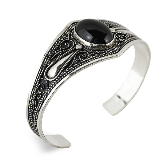 Bracelet berbère argent 800 et pierre Tamila