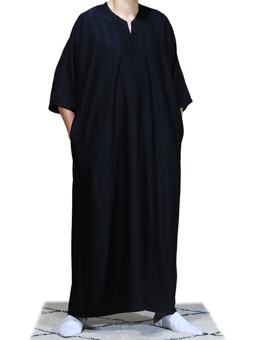 Gandoura Atlas noir Medjoul