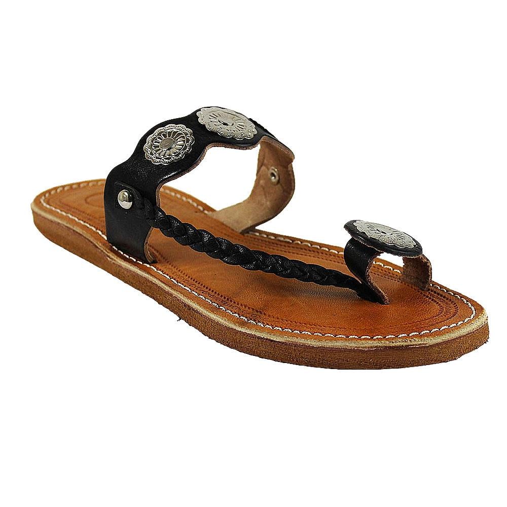 Sandale fantaisie cuir Noir